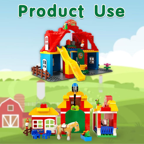 TOYMAKER La Granja de Zenon Bartolito Vaca Lola Farm Animal Dolls Toys for Ages 2-4 Building Block Figures Set with Spanish Music Box as Birthday ...