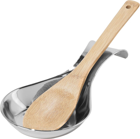 OGGI Stainless Steel Spoon Rest- Long Handle Holds Kitchen Utensils in Place, Great Spoon Rest for Counter, Stove Top, or Coffee Station; Kitchen ...
