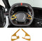 Real Carbon Fiber Steering Wheel Button Cover Sticker Compatible with Corvette C8 2020-2023, Car Steering Wheel Panel Protection Frame Sticker Tri...