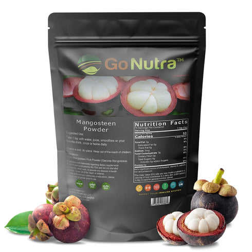 Go Nutra - Mangosteen Powder, Pure Superfood Powder Made from Mangosteen’s Pericarp (Hull), Antioxidant-Rich Powder for Yogurts, Fruit Juice, Smoo...