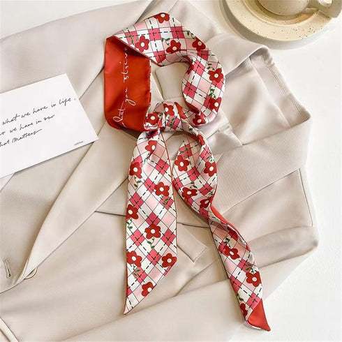 4 Pack Purse Scarf for Bags Silk Head Scarf for Hair Handbag Women Scarfs Band Hair Neck Scarves Fashion Gifts,05...