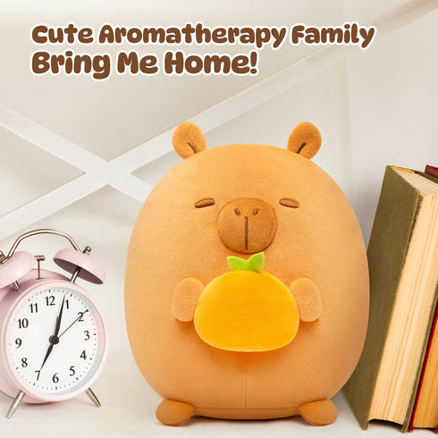 Scented Stuffed Plush Toy, Cute Capybara Stuffed Animal with Orange Scented Bags, Squishy Plushies Hugging Pillow Decor Pillow for Boys & Girls...