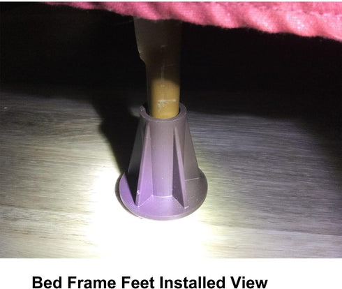 Home's Place Steel Stem Bed Frame Feet to Replace Wheels. Replacement Feet Make Your Bed Sturdy and Protect Floor. Easy to Install. Set of 6...