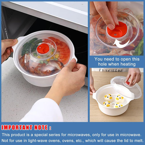 Microwave Bowls with Lids Plastic Mixing Bowls Microwave Safe Bowls Microwave Dishes for Heating Food Microwave Cookware Cooking Bowls for Ramen B...