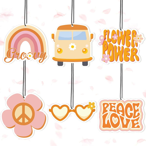 12 Pcs Car Air Fresheners Cute Car Interior Accessories Boho Scented Hanging Air Fresheners Kawaii Essential Oil Automotive Fresheners for Women M...