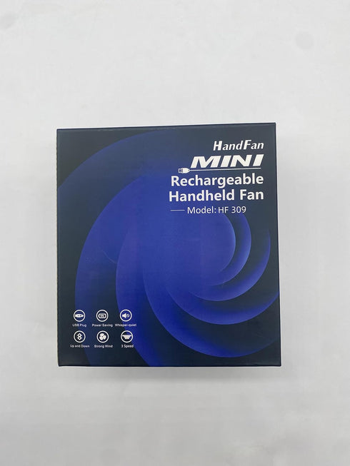 HandFan Portable Handheld Fan, Mini Personal Fan, Battery Operated Cooling Rechargeable Fan, 180° Foldable Small Hand Fan, USB Powered, for Home, ...