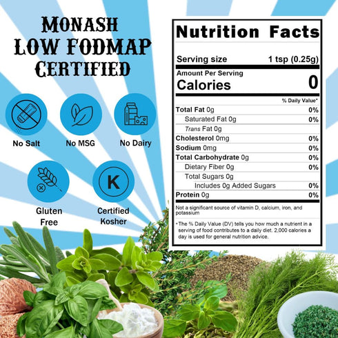 Smoke n Sanity SnS Greek Seasoning - Monash Certified Low FODMAP - Salt Free - Gluten Free - Certified Kosher - Dairy Free - Low FODMAP Food - Veg...