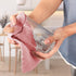 UMANI 12 Pack Kitchen Dish Cloths, Ultra Soft Absorbent Quick Drying Dish Towels, Nonstick Oil Microfiber Cleaning Cloth, Machine Washable Coral F...
