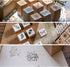 Plant Wooden Rubber Stamps Set - 16 PCS Small Vintage Flower Moon Bowtie Stamps Kit for Scrapbook,DIY Craft Card,Painting,Photo Album (Plant Rubbe...