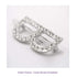 Spinningdaisy Bold Crystal Initial Gleam Hair Pin A Silver...