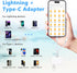 Multi Lightning + USB C to USB Adapter,3 in 1 USB OTG Adapter+3.5mm Audio Headphone Jack Adapter+Fast Charging Port, Phone Splitter Compatible wit...