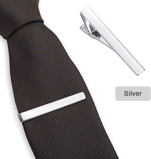 Roctee Tie Clips for Men, 3 Pack Classic Tie Clip Silver Gold Black Necktie Tie Bar Pinch Clips Suitable for Wedding Anniversary Business...