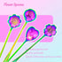Flower Spoon Set of 4 PCS, LEEFONE 7" Flower Pattern Long Handle Spoon Stainless Steel Reusable Tea Scoops Stirring Spoon Ice Cream Spoon Coffee S...