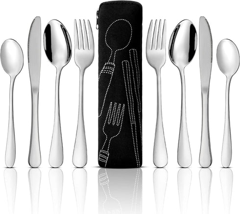 9 Pieces Eating Portion Control Flatware Utensils Bariatric Silverware Weight Loss Portion Management Control Serving Spoons Forks Knives Stainles...