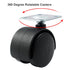 4pcs 1.5 Inch Swivel Caster Wheels, Black Nylon Plate Caster Wheels, Heavy Duty Swivel Plate Casters Wheels Replacement for Furniture, Cart, Cabin...
