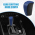 Gear Shift Head Knob Cover Transmission Lever Trim for Honda Civic 10th Gen 2016 2017 2018 2019 2020 Faux Leather Black Blue Stitches...