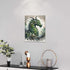 Dragon Wall Art Green Dragon Pictures Wall Decor Dragon Leaf Canvas Nature Painting Modern Artwork Home Decoration for Bathroom Living Room Bedroo...