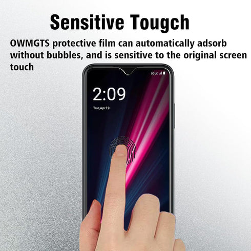 2 Pack Screen Protector for T-Mobile Revvl 6 Pro 5G Tempered Glass Film, 9H Hardness, Case Friendly, Easy Installation Bubble Free 3D Touch Suppor...