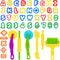 Dough Tools Play Dough Cutters, Various Shapes Include of Letters, Numbers, Symbols (47 PCS)...