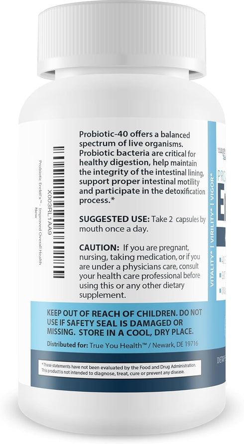 Probiotic ErektFx - Male Probiotics - Lift Your Gut Health to Support Your Overall Mind & Body - Over 40 Billion CFU’s of Probiotics Formulated fo...