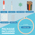 The ZenStore Embroidery Starter Kit for Beginners. Learn 28 Different Stitches. Complete DIY, Includes 3 Hoops, 3 Stamped Patterns, Needles, Sciss...