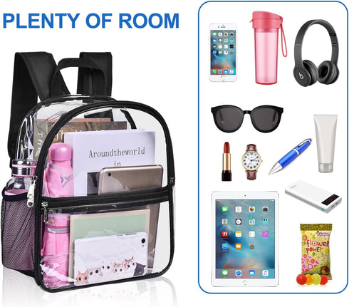 USPECLARE Clear Backpack for Stadium Approved 12×6×12, Water proof Clear Bag for Stadium Events and Concert Work Sport Event...