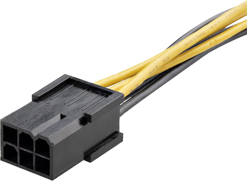 StarTech.com PCI Express 6 pin to 8 pin Power Adapter Cable - Power cable - 6 pin PCIe power (F) to 8 pin PCIe power (M) - 6.1 in - yellow - PCIEX...
