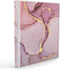 Pink Marble 3 Ring Binders 1 Inch Binder Organizer, Three Ring Binder with 2 Storage Pockets for Office Supplies...