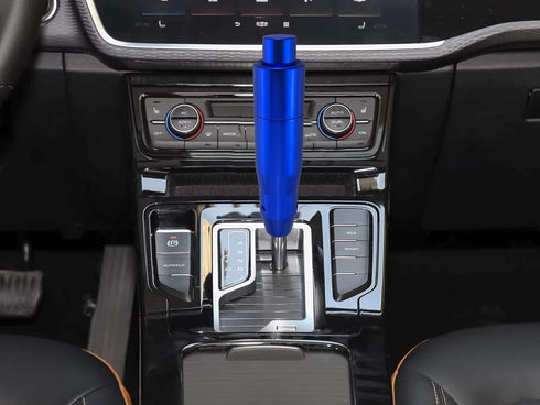 Lunsom Automatic Shift Knob Metal Car Shifting with Push Button Aluminum Alloy Shifter Lever Handle Long Stick Gear Head Fit Most Auto Transmissio...