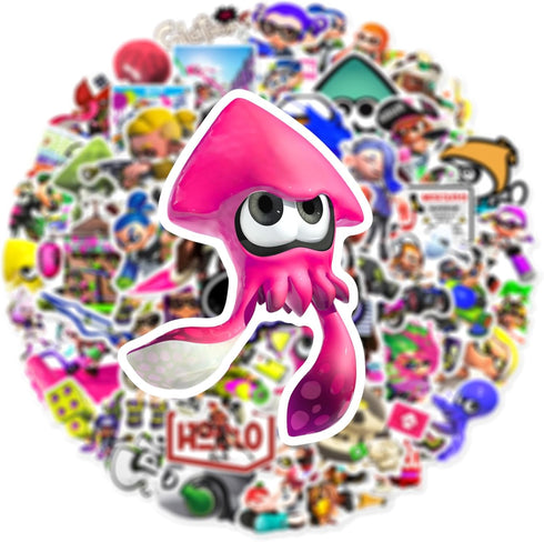 Splatoon Game Stickers for Kids and Teen, Cool Cartoon Game Splatoon Stickers for Water Bottle, Skateboard, Phone, Laptop, Bicycle, Travel Case, C...