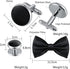 Aienid 2pcs Cufflinks and 8pcs Cuff Studs Set for Men Stainless Steel Tuxedo Shirts Business Wedding...