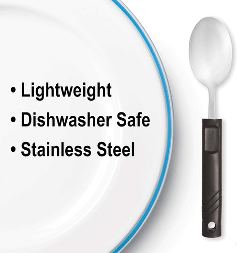 Rehabilitation Advantage Utensil Set with Lightweight Plastic Handles...