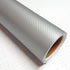 DIYAH 3D Silver Carbon Fiber Film Twill Weave Vinyl Sheet Roll Wrap DIY Decals 12" X 60" (1FT X 5FT)...
