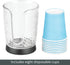 mDesign Plastic/Steel Compact Small Disposable Paper Cup Dispenser Storage Holder for Rinsing Cups on Bathroom Vanity Countertops - Rain Collectio...