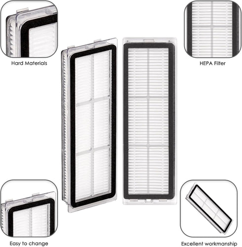 (4 Pieces) HEPA Filter Compatible With Dreametech L10s Ultra, L10s Pro, L10 Ultra, Z10 Pro, S10, S10 PRO, S10 PLUS, B101CN, 1C, W10, X10+, L10 + p...