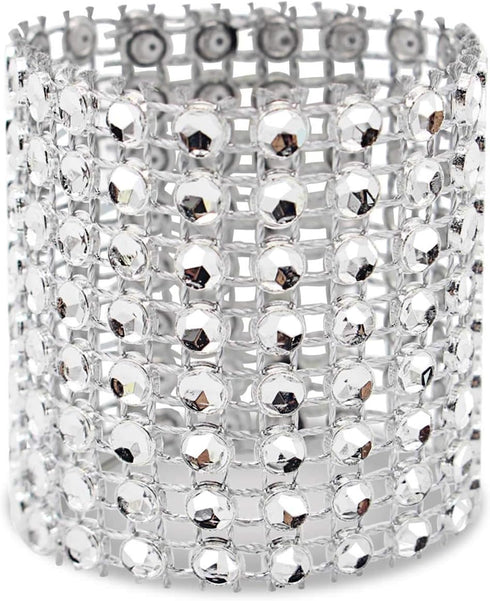 KPOSIYA Napkin Rings, Pack of 60 Rhinestone Napkin Rings Diamond Adornment for Place Settings, Wedding Receptions, Dinner or Holiday Parties, Fami...