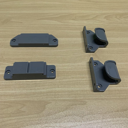 Wiscky Baby Gates Parts - 2 PCS Gate Mounts & 2 PCS Catch Mounts (Gray)...