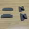 Wiscky Baby Gates Parts - 2 PCS Gate Mounts & 2 PCS Catch Mounts (Gray)...
