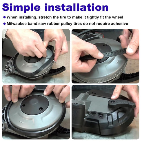 (4 Pack) 45-69-0010 BandSaw Pulley Tires Replacement Milwaukee Band Saw Blade Pulley Tires 6230 6232-6 6225 AO2807 6238N 6238-20 2729-20...