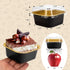 50 Pcs Mini Square Baking Cups with Lids,5oz Aluminum Foil Mini Cake Pans with Lids,Disposable Ramekins Cake Pans,150ml Dessert Cups Cupcake Pans ...