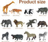 12Pcs Mini Safari Animals Figures Toys, Plastic Forest Jungle Zoo Animals Figurines, Realistic Wild Rainforest Animals Playset for Kids Toddlers, ...