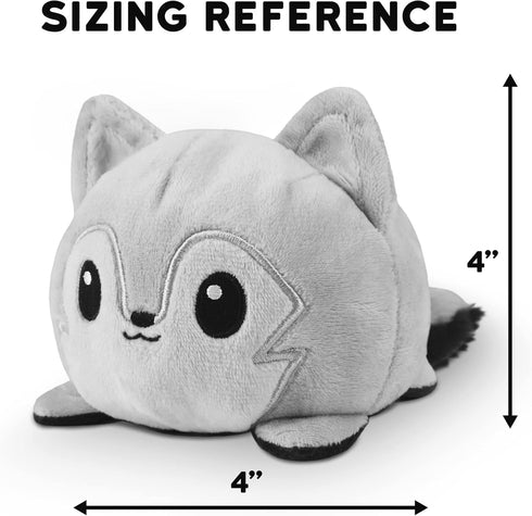 TeeTurtle - The Original Reversible Wolf Plushie - Galactic Purple - Cute Sensory Fidget Stuffed Animals That Show Your Mood...