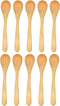 BambooMN Bamboo Serving Spoons, Mini Salt Sugar Spoon, Tiny Wooden Spoons for Spices, Carbonized Brown Oval 4.3", 10 Pieces...