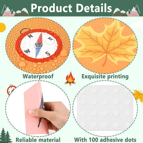 Camping Bulletin Board Set Welcome to Our Camp Summer Classroom Decorations Border Adventure DIY Photo Craft Camper Cutouts for Students School ki...