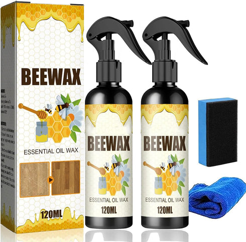 2PCS Beeswax Furniture Polish, Original beeswax furniture polish, Natural Micro-Molecularized Beeswax Spray, Furniture Beeswax Polish and Cleaner ...