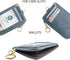 ID Badge Holder with Lanyard Wallet, PU Leather ID Badge Card Holder with 1 Clear ID Window, 4 Credit Card Slots, 1 Cash Coin Slot and Neck Lanyar...