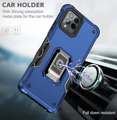 Case for T-Mobile Revvl 6 Pro 5G Case Revvl 6X Pro 5G Case with Screen Protector Kickstand Holder Built-in Magnetic Car Mount Shockproof Camera Pr...