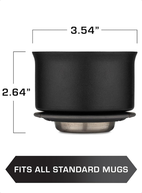 COLETTI Aspen Stainless Steel Pour Over Coffee Maker, 12 oz, Black, Dishwasher Safe, Portable Coffee...