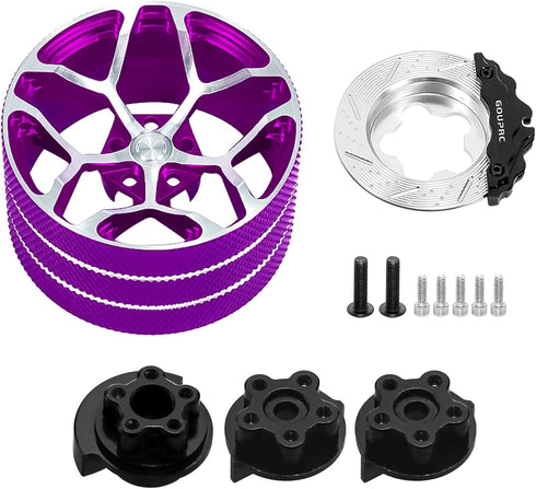 GOUPRC Upgrade Aluminum RC Hand Wheel Remote Control Steering Wheel with Brake Disc Brake Caliper for Radiolink RC Remote Controller RC4/6GS, for ...