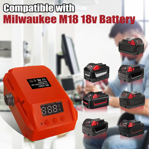 Cordless Soldering Iron Welding Kit,Soldering Iron Station for Milwaukee 18V Battery,LED Display 180-480? Adjustable Soldering gun with 25g Solder...